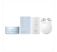 NuFACE MINI+ Microcurrent Facial Device Ultimate Uplift Holiday Kit - Brilliant White Face Sculpting & Contouring Device with Aqua Gel, Power Patches, Prep-N-Glow Skin Care Wipes & Luxe Gift Box