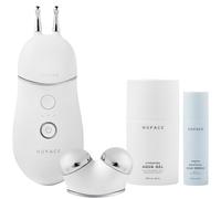 NuFACE TRINITY+ FDA Cleared Microcurrent Facial Device + Effective Lip & Eye Attachment - Skin Firming & Face Sculpting Device for Targeted Treatment + Microcurrent Gel Activator, Silk Creme & Brush