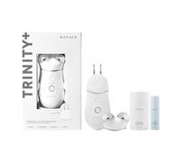 NuFACE TRINITY+ FDA Cleared Microcurrent Facial Device + Effective Lip & Eye Attachment - Skin Firming & Face Sculpting Device for Targeted Treatment + Microcurrent Gel Activator, Silk Creme & Brush