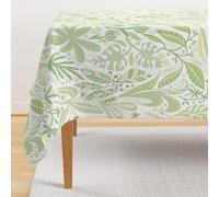 Nufar 54" X 72" Spring Green Tablecloth - Organic Meadow- Botanical Large Scale Boho BabyTablecloth