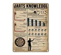 Nufar Aluminum Tin Sign Darts Knowledge Tin Sign Vintage Wall Decor Metal Sign 8x12 Inch,24ja16sbB45