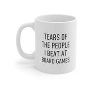 Nufar Board Games Mug, Tears of the People I Beat Funny Mug 11 Oz Ceramic Mug Novelty Coffee Cup,24ja17maA148