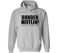 NuffSaid Dunder Mifflin Hooded Sweatshirt Sweater Hoodie - Premium Quality TV Shirt Sweatshirt - grey - Large