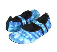 Nufoot Futsole Women's Soft-Sided Shoes for Indoors/Outdoors, Foldable & Flexible Footwear for Sport, Exercise, Yoga or Travel, Dance Shoes, Tie-dye, S