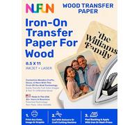 NuFun Activities Printable Iron-on Heat Transfer Paper for Wood, 10 Sheets 8.5 x 11 inch, Long Lasting, Durable, Professional Quality, Easy DIY, Non-Toxic, Made in The USA