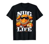 Nug Life Chicken Nugget Pun Bootleg Style Meme Dad Joke T-Shirt