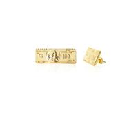 Nugget earrings Unisex Rough Textured nugget stud earrings gold nugget earrings one 14K Gold Plated earrings hip hop jewelry men 100 bill hip hop 90s hip hop 90s jewelry, Large, Brass, No Gemstone,