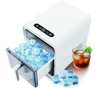 Nugget Ice Maker, Chewable Pellet Ice Machine, 15kg Daily Ice Production, One-Touch Self-Cleaning, Compact for Home and Office Use