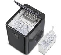 Nugget Ice Maker, Countertop Ice Machine,Self Cleaning, 2 Size Ice Cube, Includes Basket & Shovel, Ideal for Home Bar, Kitchen, RV, Camping, Office
