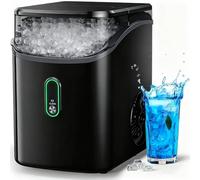 Nugget Ice Maker Countertop - Silonn Pebble Ice Maker Machine with Self-Cleaning Function, 33lbs/24H, Ice Makers for Home/Kitchen/Office