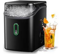 Nugget Ice Maker Countertop - Silonn Pebble Ice Maker Machine with Self-Cleaning Function, 33lbs/24H, Ice Makers for Home/Kitchen/Office