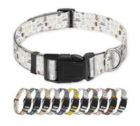 NUGGHU Dog Collar, Cute Puppy Collar, Funny Pet Collar, Adjustable Soft Dog Collars for Large Dogs Cute White Dogs