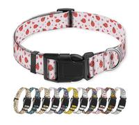 NUGGHU Dog Collar, Cute Puppy Collar, Funny Pet Collar, Adjustable Soft Dog Collars for Medium Dogs Cute Ladybirds