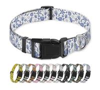 NUGGHU Dog Collar, Cute Puppy Collar, Funny Pet Collar, Adjustable Soft Dog Collars for Medium Dogs Cute Blue Sea Stars