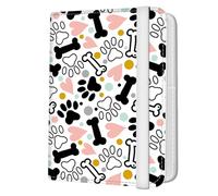 NUGGHU Passport Holder for Travel Essentials, Leather RFID Blocking Passport Wallet Cover Case, Cute Passport Book Holders for Women and Men, Cute Dog Paws