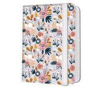 NUGGHU Passport Holder for Travel Essentials, Leather RFID Blocking Passport Wallet Cover Case, Cute Passport Book Holders for Women and Men, Purple Boho Floral