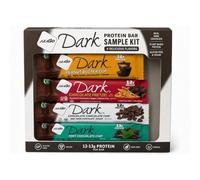 NuGo Dark Nutrition Protein Bars Sample Kit - 4 Most Popular Flavours Protein Bars - 13g Protein, Vegan, Gluten Free, Kosher Pareve, 4 Count