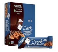 NuGo Dark Nutrition Protein Dairy Free Non GMO Vegan Bars Chocolate Almond 50g Pack of 12
