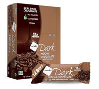NuGo Dark Nutrition Protein Dairy Free Non GMO Vegan Bars Mocha Chocolate 50g - Pack of 12