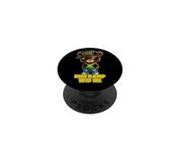 Nuh Ramp Wid Me Teddy Bear Jamaica Flag Jamaican Souvenir PopSockets Adhesive PopGrip