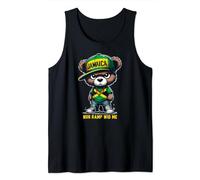NUH RAMP WID ME Teddy Bear Jamaica Flag Shirt Cute Jamaican Tank Top