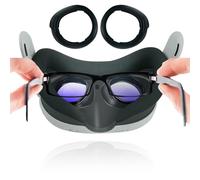 NUHFUFA 1 Set Glasses Spacer Compatible with Quest 3, VR Lens Protective Frames LDPE Anti-Scratch Ring with Storage Box Protect VR Headset Glasses for Quest 3 Lens Protector Accessories