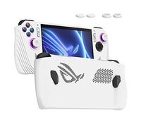 NUHFUFA Protective Case for ASUS Rog Ally 7-inch Handheld 2023, All Around Silicone Protection Cover Case with Button Caps Anti-Scratch Comfort Hand Grips(White)