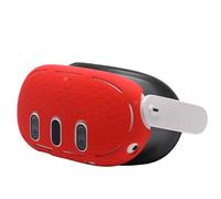 NUHFUFA Silicone Protective Cover for Quest 3, VR Headset Protective Shell VR Accessories Anti-Dust Anti-Scratch Compatible with Quest 3 Front Headset(Red)