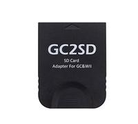 NUHFUFA TF Card Reader GC2SD Memory Card Adapter Micro SD Card Reader for NS GameCube Wii Console (Black)