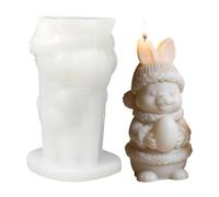 Nuhjytgf 3D Bunny Resin Mold - 3D Rabbit Reusable Figurine | Silicone Easter Bunny Molds,for Home Decoration Resin Soap Casting Birthday Desktop Dormitory Holiday Offices Room School