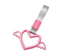 Nuhjytgf Car Love Wings Pull Ring Pendant, Tear Resistant Strap, 23.5×14.8 Cm, Decorative Warning Loops Bumper, Drift Charm for Interior, Clip On Design, for Cars Trains Buses