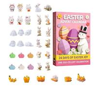 Nuhjytgf Easter Ornaments Countdown Calendar,24-Day Collectible Keepsake | Count Down To Easter Bunny Animals | for Adults Teens Children Kids Desk Dining Room Living Room Mantel