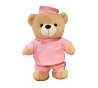 Nuhjytgf Nurse Uniform Bear, Soft Cute Stuffed Bear, Kids Throw Pillow, Cute Nurse Themed Design, Decorative And Functional, 300g For Bed, Desk, Shelf, Or In A Family Or Workplace