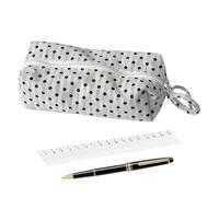 Nuhjytgf Pencil Bag, Dot Zipper Soft Stationery Organizer, Fabric Pen Storage Case, for Travel Makeup Marker Eraser Color Pen Pencil School Classroom Travel Office