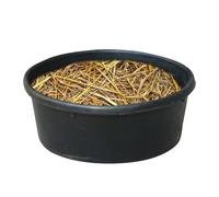 Nuhjytgf Rubber Feed Bowl,4L Rubber Horse Feed Bucket - Water Trough Dust Bath Container for Outdoor Ranch Small Animal Cat Duck Chicken Goat