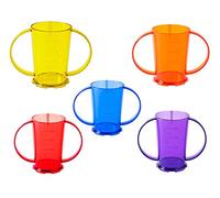 NuHorizons Healthcare Products Two Handled Graduated Beaker - 200ml Adult Feeder Cup with Handle - Drinking Aids (Colour - Purple, Pack of 2)