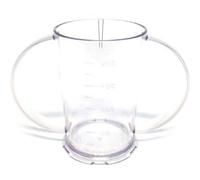 NuHorizons Healthcare Products Two Handled Graduated Beaker Without Lid - 200ml Adult Feeder Cup - Adult Drinking Aid (Colour Clear, Pack of 1 Cup)