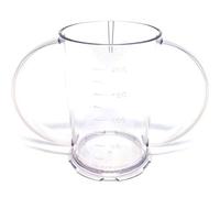 NuHorizons Healthcare Products Two Handled Graduated Beaker Without Lid - 200ml Adult Feeder Cup - Adult Drinking Aid (Colour Clear, Pack of 2 Cups)