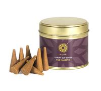 NUHR HOME Incense Cones Oud Majestic Luxury / 20 Strong Scented Cones/Bakhoor alternative/Lasting Fragrance Aroma Natural Authentic Agarwood for Aromatherapy, Meditation & Stress Relief Refreshing