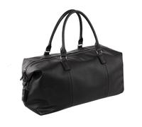 NuHude Faux Leather Weekender Holdall Bag Pack of 2 Quadra Black One Size