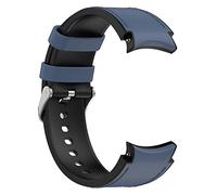 NUHUFA Small Size Silicone Patch Leather Buckle Watch Bands, 20mm Width 5.1-7.5 Inches Wrist Circumference Watch Strap for Samsung Galaxy 4/5/6& Classic Series Watch(Midnight Blue)