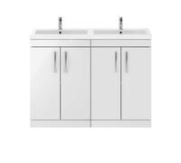 Nuie 1200 Fs 4-Door Vanity & Double Basin