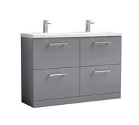 Nuie 1200 Fs 4-Drawer Vanity & Double Basin