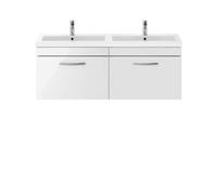 Nuie 1200 Wh 2-Drawer Vanity & Double Basin