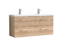 Nuie 1200 Wh 4-Drawer Vanity & Double Basin