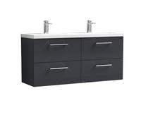 Nuie 1200 Wh 4-Drawer Vanity & Double Basin