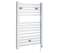Nuie 200 Watt Electric Heated Towel Rail | Chrome | Steel | 690mm x 500mm