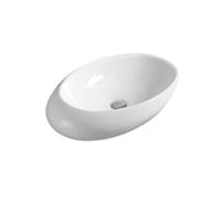 Nuie 490 x 320mm Oval Countertop Vessel Wash Basin White Ceramic Bathroom Sink