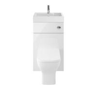 Nuie 500mm Basin & Wc Unit, Floorstanding Wc Unit With Basin