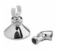 Nuie A310A ǀ Modern Bathroom Shower Accessories Round Wall Bracket and Elbow, 64mm x 64mm, Chrome